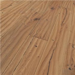 Engineered Wood Flooring Trendtime 8 Classic, Brushed Oak Nat.oilWhiteplu handscraped widepl V-groove, 1739959, 1882x190x15 mm