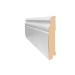 Lišta soklová Egger 70 vysoká biela profilovaná pretierateľná MDF fólia 70x18x2400 mm (k all, prvky - nie sú)