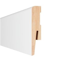Lišta soklová Arbiton Paint it biela oblá MP0801 clip MDF fólia pretierate Ľná 15x80x2420 mm