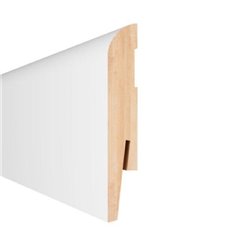 Lišta soklová Arbiton Paint it biela oblá MP1004 clip MDF fólia pretierate Ľná 15x100x2420 mm